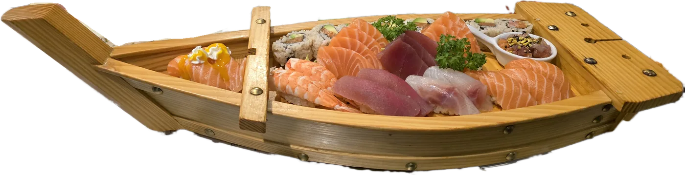 Sushi boat at Giardino di Giada